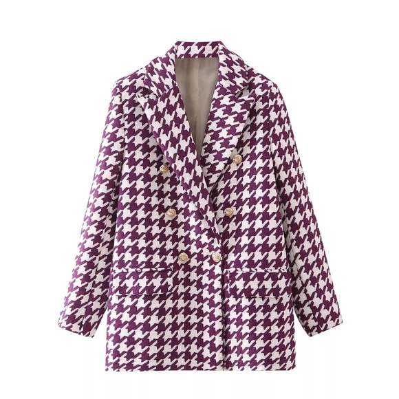 Houndstooth blazer in Purple - Picture 1 of 7